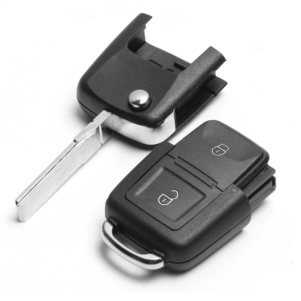 KEYECU VW Sharan Model 2004-2008 7M3 959 753 433MHz 2 Button Folding Flip Remote Key 7M3959753 ID48 Chip HU66 Blade car remote key car key