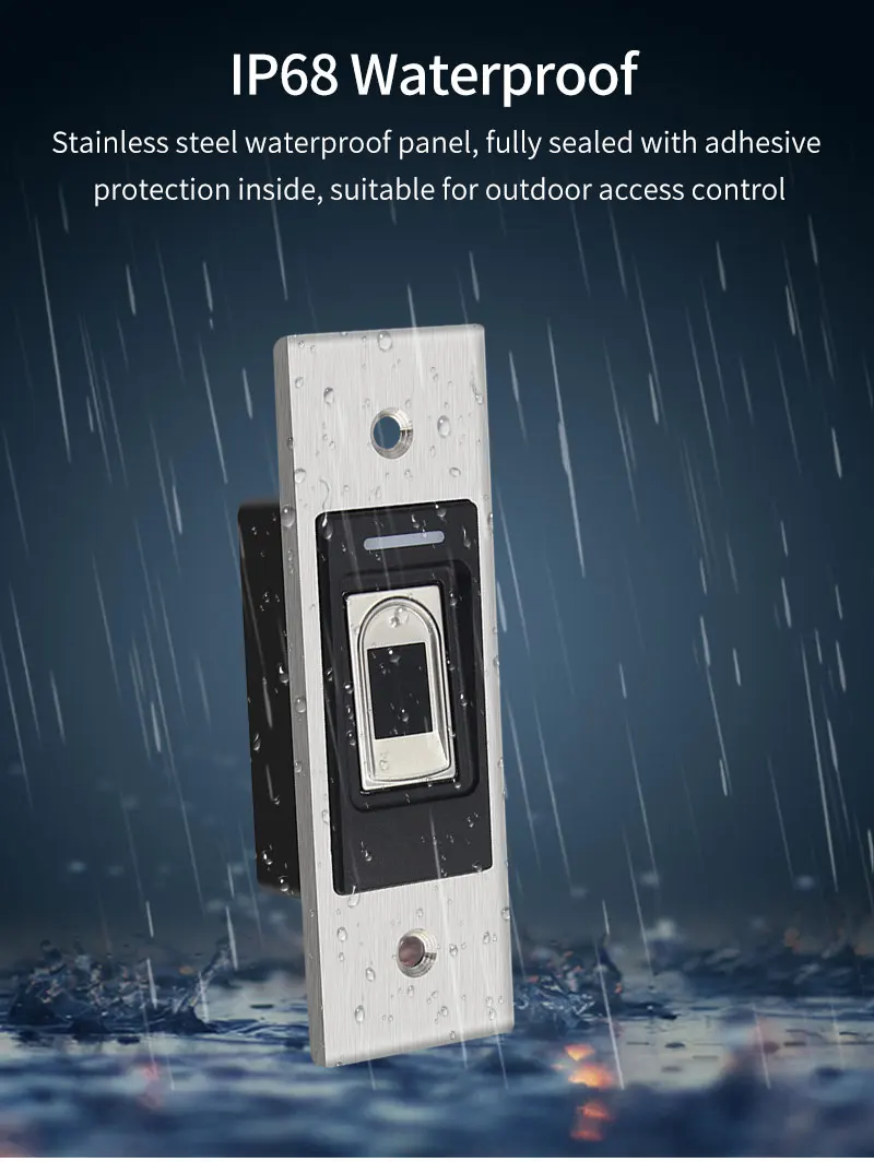 Mini Hidden Fingerprint RFID Access Controller Waterproof Metal Embeded Biometri