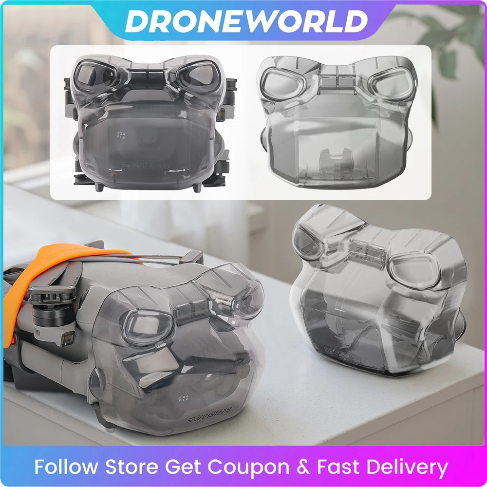 Gros plan sur le protège-camera grenouille pour DJI Mini 3 Pro, montrant sa texture en silicone gris clair.