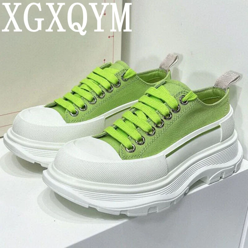 

Runway Designer Men Flat Causal Shoes Round Toe Thick Bottom Outwear Walking Shoes High Quality Platform Causal Shoes For Women
