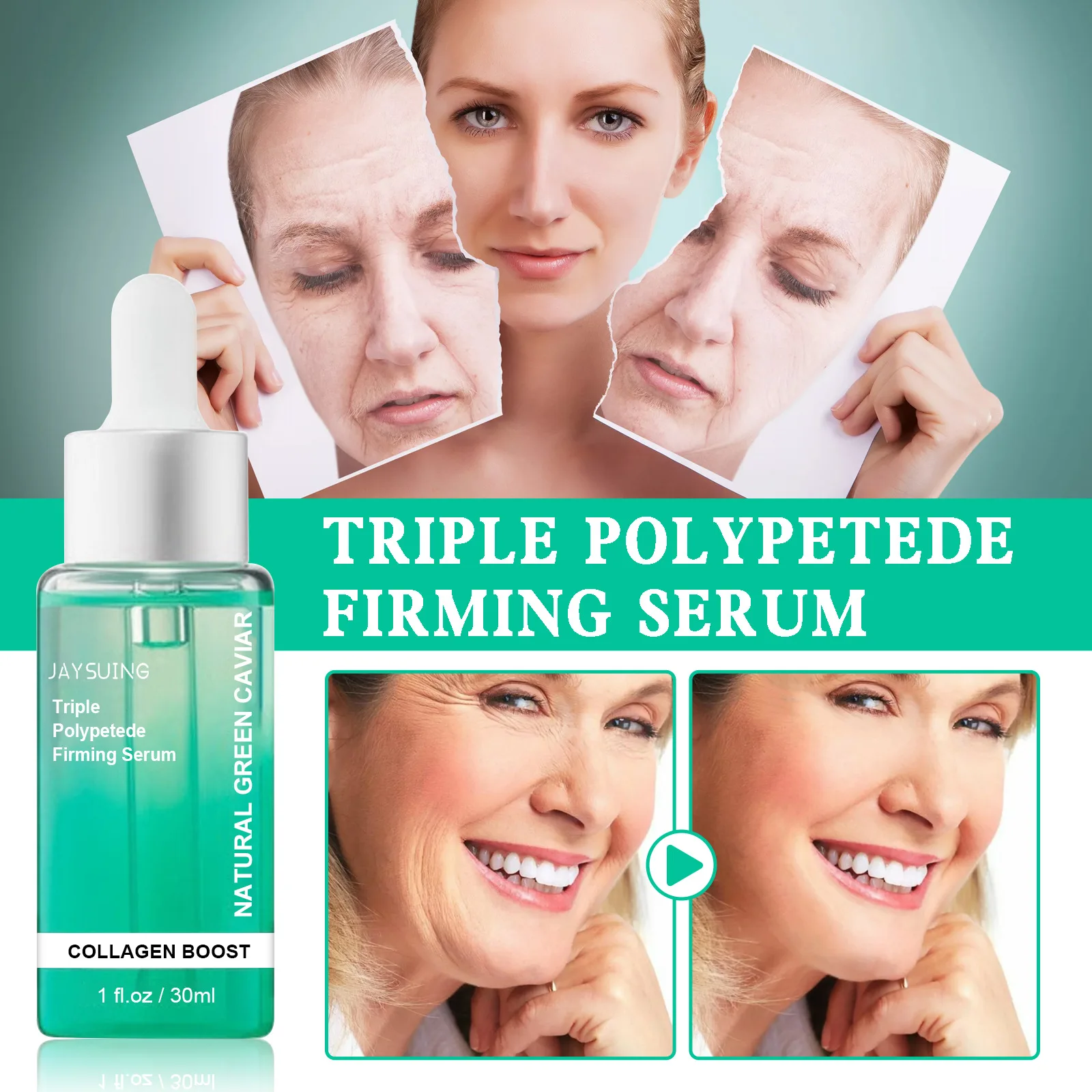 Effektive Falten entfernen Gesichtsserum Lifting Straffung Verblassen feine Linien Anti-Aging Whitening Feuchtigkeitscreme Hautpflege Korean_voghion.com