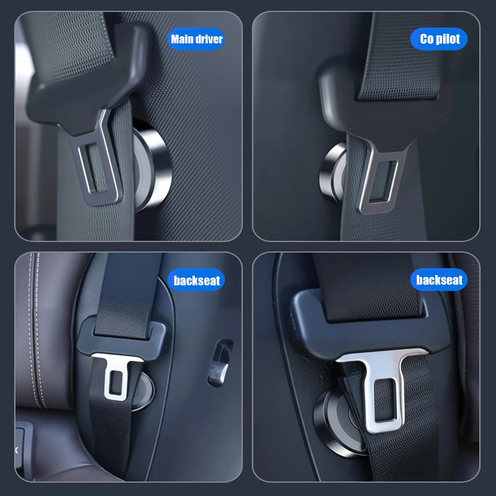 Magnetic Seat Belt Holder Car Safety Belt Locking Device seat belt fastener latch shake stabilizer magnetic suction accessories