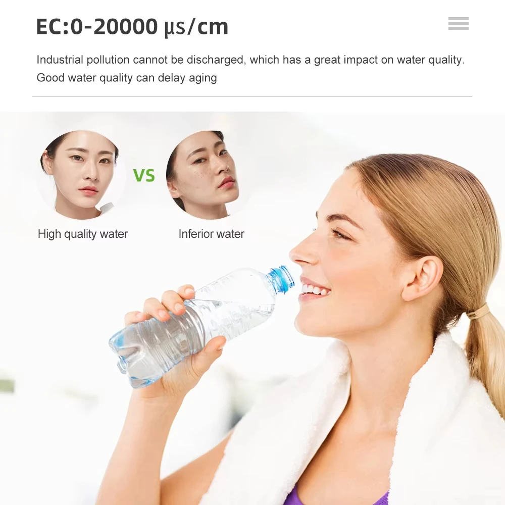 10-in-1-Wasserqualitätstester PH EC TDS ORP H2 Fruchtsalzgehalt S.G Widerstandstemperatur PH-Messgerät Tester für Aquarien Schwimmbäder – Detail 4