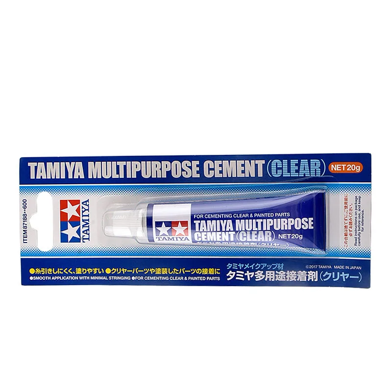 Cimento Multipurpose para Cura Peças Claras e Pintadas Cola Adesiva de Alta Transparência Ferramentas Artesanais Modelo 20g Tamiya87188