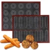 Reusable Perforated Silicone Baking Mat 2 Sides with Puff & Round Patterns Non-stick Oven Liner for Cookies Macaron Bread