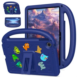 Cartoon Kids Tablet Cover with Built - in Stand - Soft EVA Case (Navy blue)