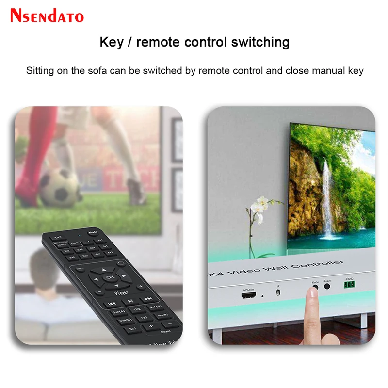 HDMI Video Wall Controler Display 3x4 2x2 2x3 3x2 4x2 4x3 5x1 6x1 6x2 12 Screen HDMI TV Video Wall Stitching Processor Splicer