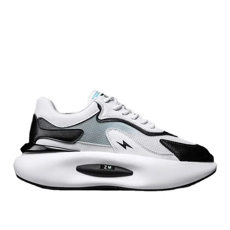 Sports shoes 2024 New men's running shoes Low cut thick sole trend casual  Korean versatile breathable men's shoes sneakers 4