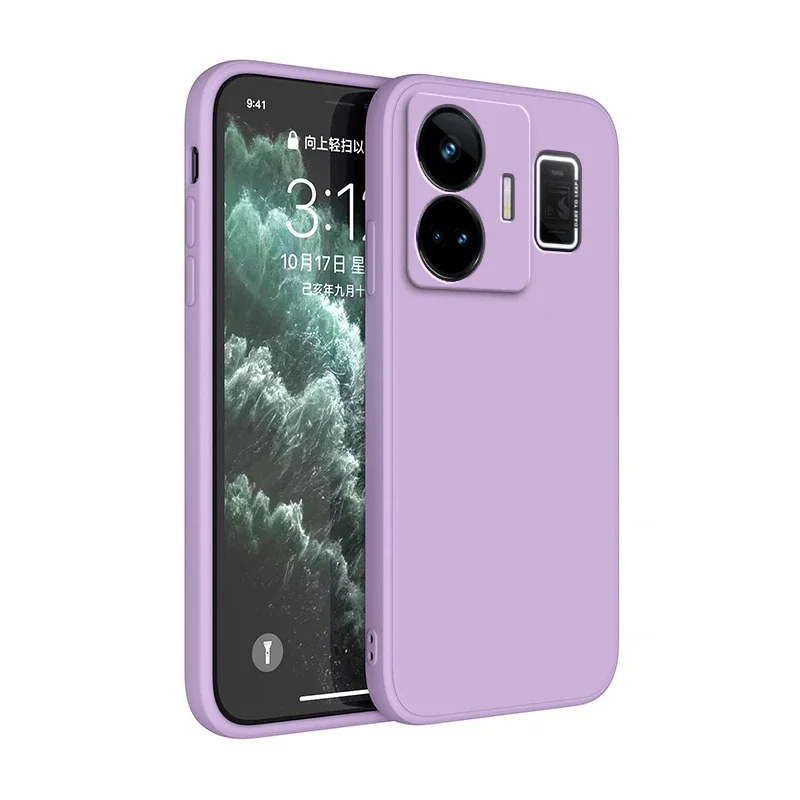 Luxury Soft Square Liquid Silicone Phone Case with Camera Protection