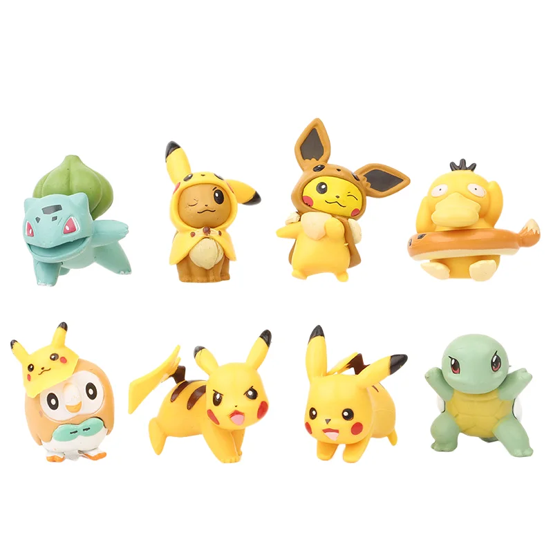 

New Pokémon Suit Cartoon Cross-dressing Series Hand-made Ornaments Models Dolls Home Decoration Children's Toys Surprise Gifts