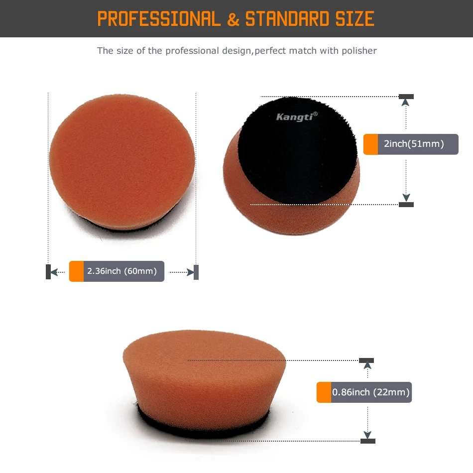 1 inch 2 inch polishing sponge board coarse medium fine suitable RO/DA polishing machine car polishing sponge,polishing sponge set