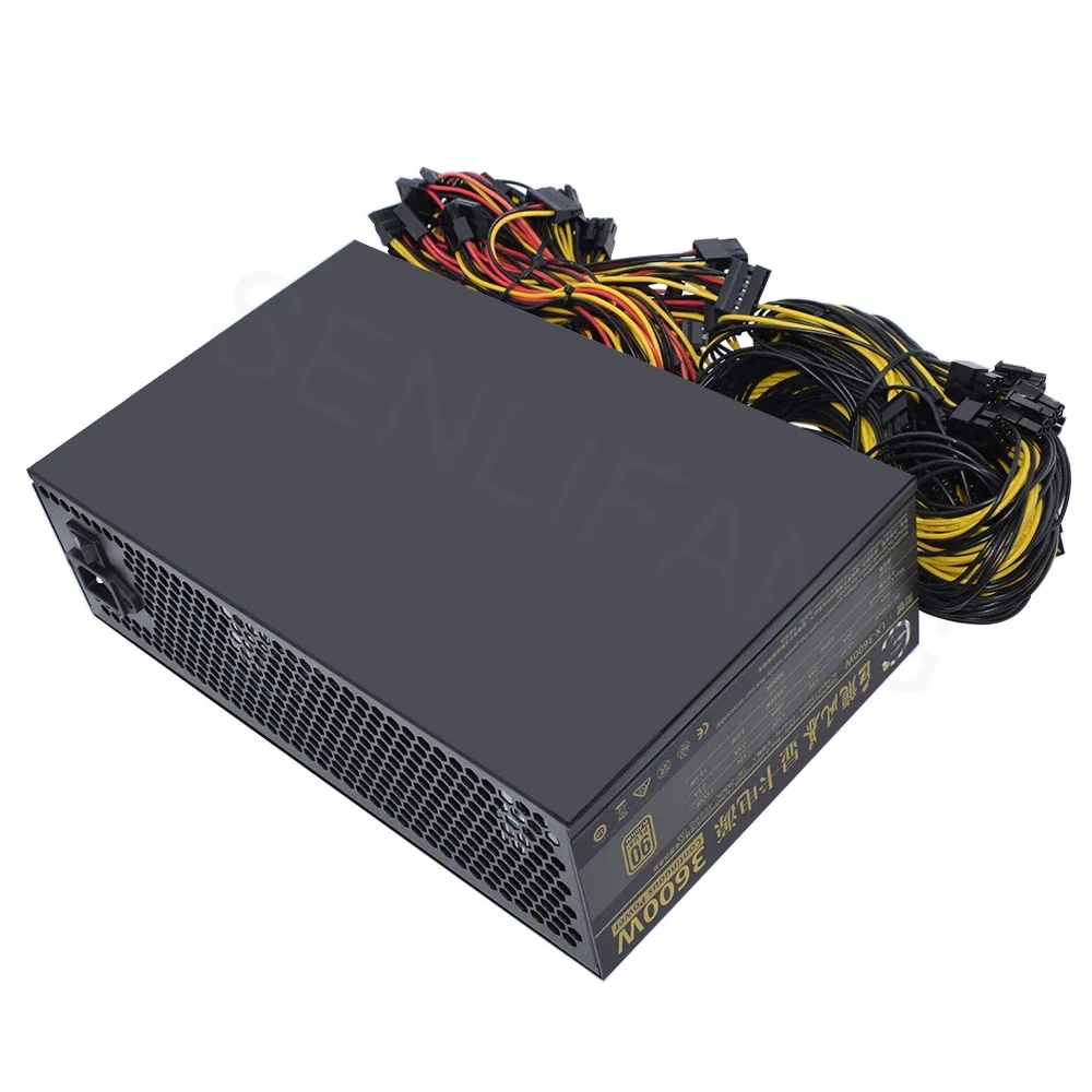 baojielai 3600W PC 電源 12V マイニング GPU 15x 6ピン マイニングデバイス サーバー 産業機器 電子