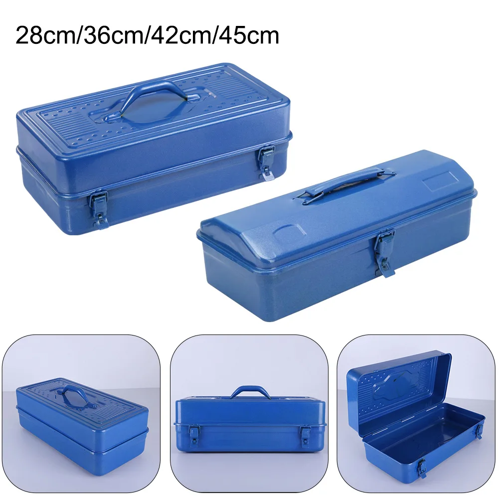 Heavy Duty Portable Steel Tool Box Metal Tool Box For Workshop Garage Household With Handle Sundries Storage Supplies 3