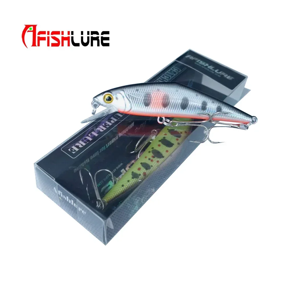 Afishlure Minnow 하드 미끼 85mm/15g 낚시 미끼 싱킹 Trebke 후크 Swimbait 하드 루어 D Contact Minnow Wobblers