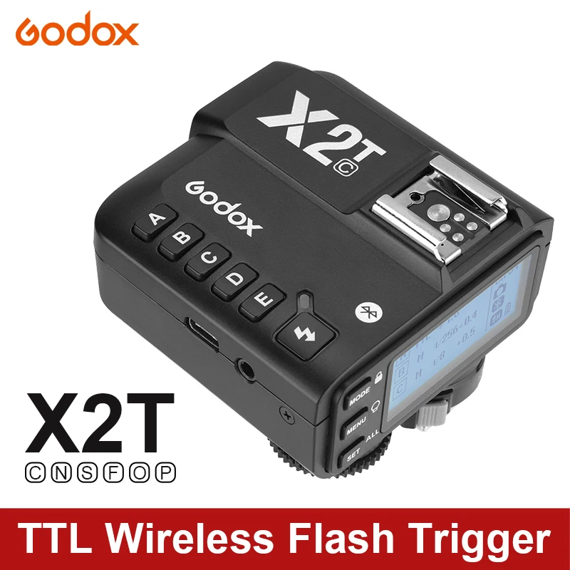 

Godox X2T-C X2T-N X2T-S X2T-F X2T-O X2T-P TTL 1/8000s HSS Wireless Flash Trigger Transmitter for Canon Nikon Sony Fuji Olympus