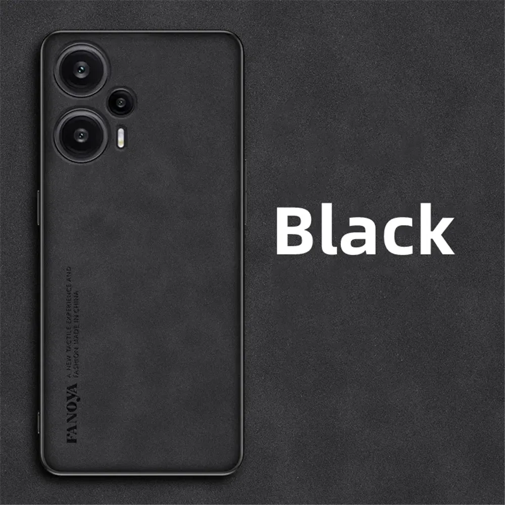 Dla Xiaomi Redmi Note 12 Turbo 5G etui ze skóry owczej matowy Coque Capas Redmy Note12 12 Turbo odporny na wstrząsy miękka ramka wąska okładka_voghion.com