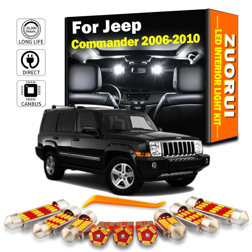 

14 шт., автомобильные лампы для Jeep Commander 2006 2007 2008 2009 2010
