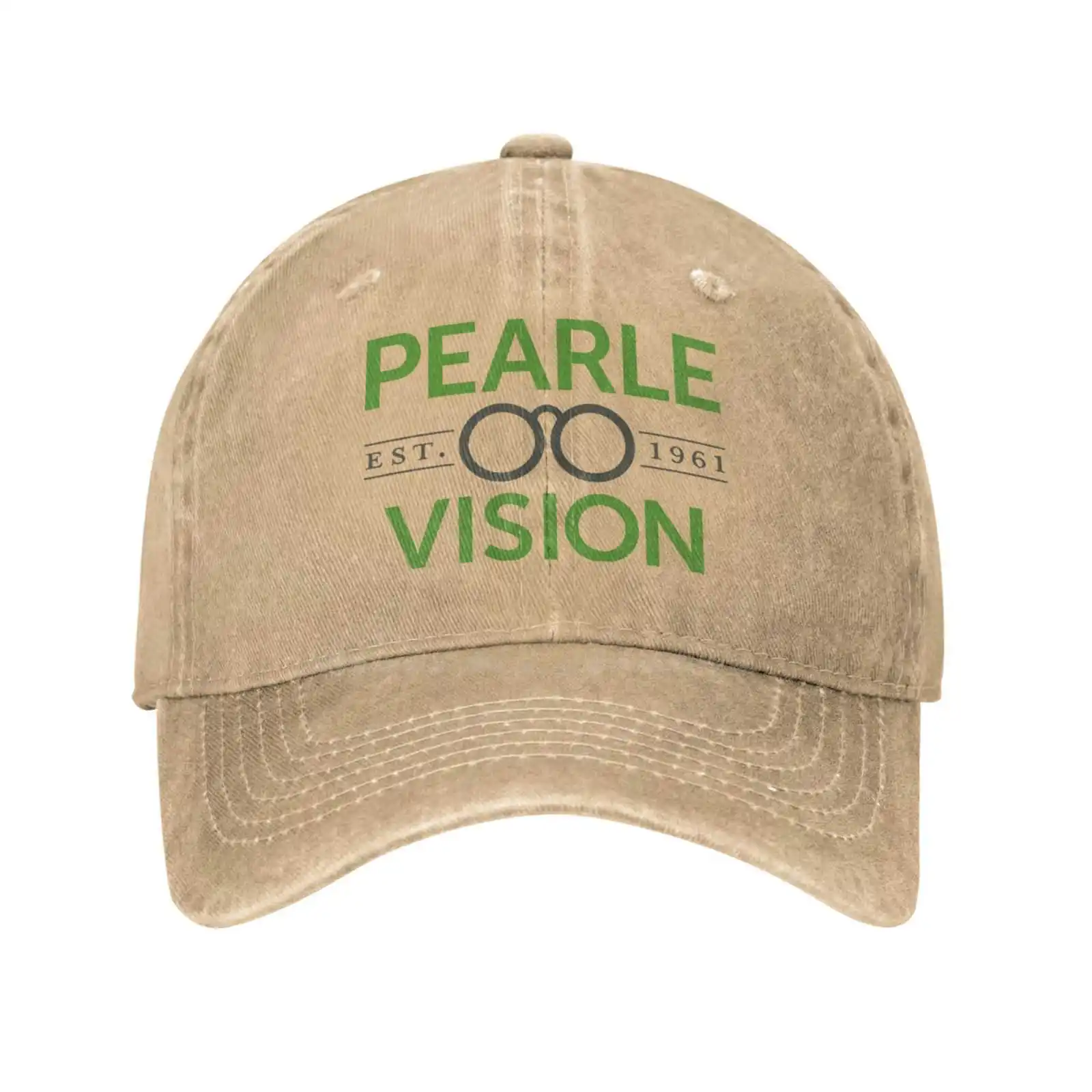 

Pearle Vision Logo Print Graphic Casual Denim cap Knitted hat Baseball cap
