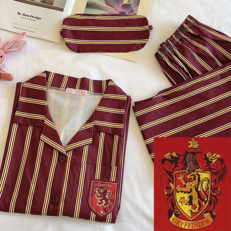 

Magic School Uniform Halloween Cosplay Costumes For Women Magician Homewear Movie Cosplay Clothing Striped Pajamas For Men