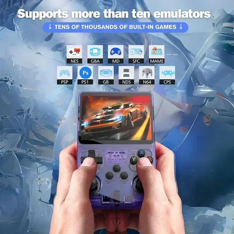 R36S Retro Handheld Video Game Console ARKOS System 3.5 Inch IPS Screen Classic Portable Pocket Video Player 128G Games Boy Gift_voghion.com