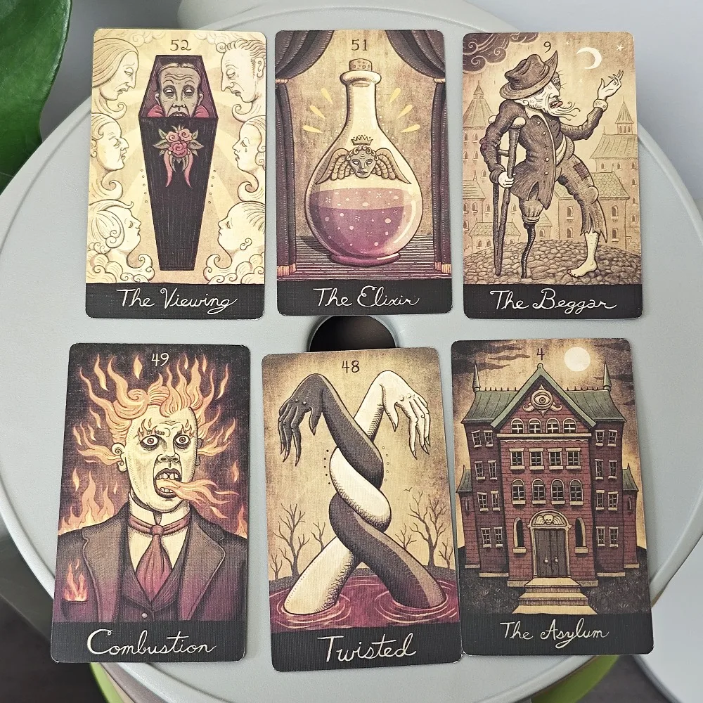Abandon Oracle Deck 10.5*6cm Based on Nightmares From The Dream Diaries of Patrick Valenza 52 Horrifying Oracle Cards 4