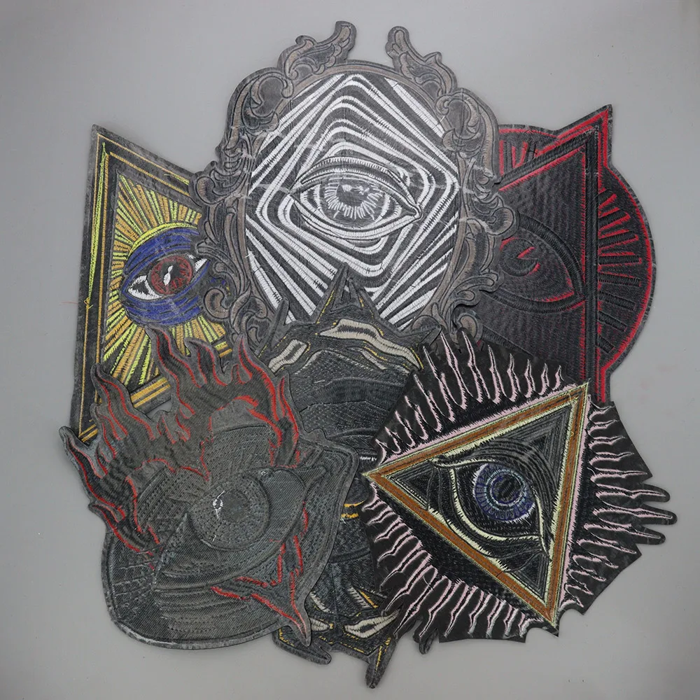 Stickerei böse Augen Applikation Stoff Patches Motiv Applikation