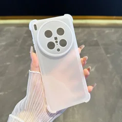 Enhanced Shockproof Silicone Matte Case with Clear TPU Protection for Vivo X300s (White)