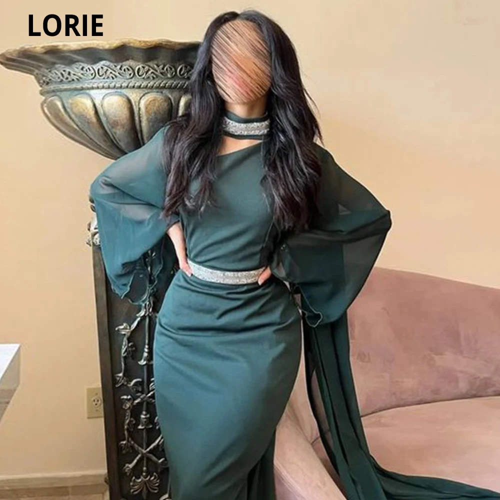 

LORIE Sweetheart Asymmetrical Neck Mermaid Saudi Arabia Prom Dresses Women Long Party Gowns Green Evening Dress Robes De Soirée