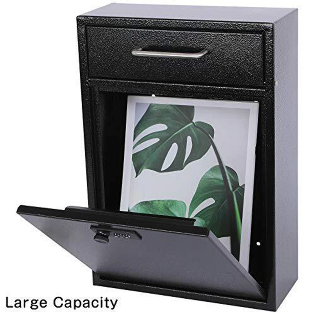 Wall mounted Mailbox with combination Lock Hanging Fixed Mailbox