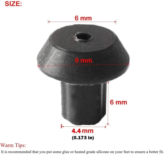 Piedini In Gomma Per Piano Cottura - Ricambio Stabile, Anti-Graffio, 8/10/20 Pezzi - Foto 2