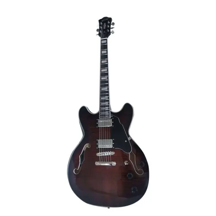 

Good quality jazz hollow body f hole flame maple electric guitar electricas electro guitare guiter guitarra gitar guitars