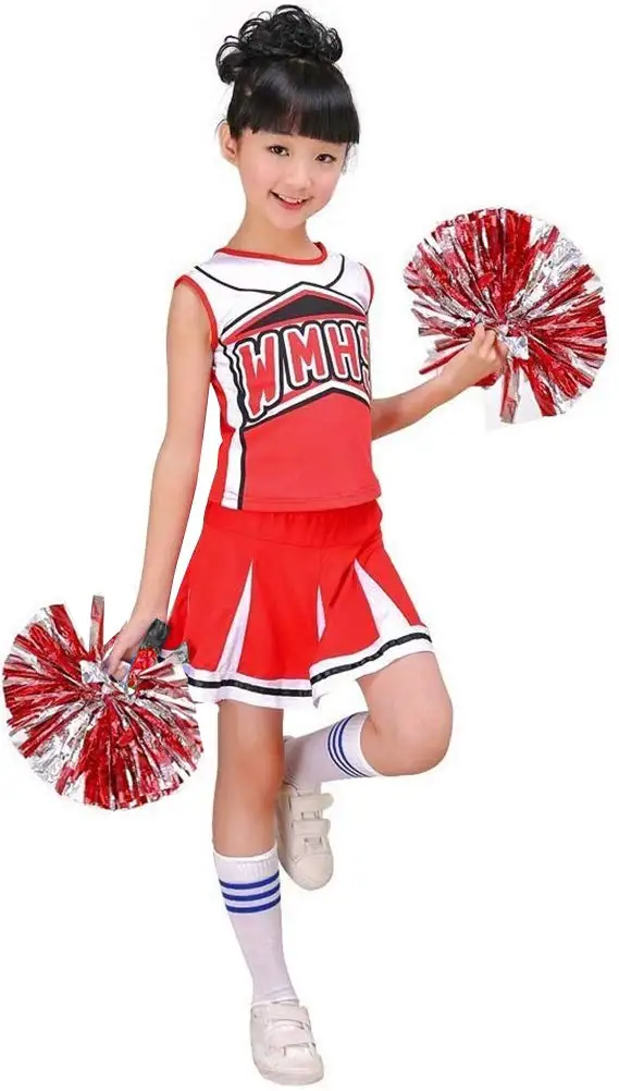 Top+skirt + Pompoms Ladies Cheerleader Costume Set Cheerleading School Girl  Outfits Cosplay Cheer Uniform Fancy Dress - Sexy Costumes - AliExpress