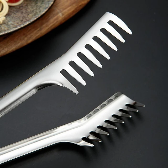 Pasta Spoon Spaghetti Tongs Spoon Set Stainless Steel Serving