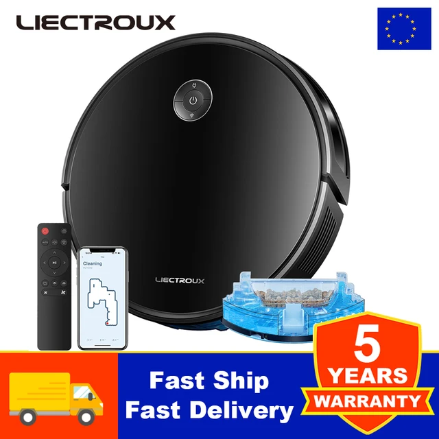 Robot Vacuum Cleaner Liectroux C7, AI Map Navigation ,6000PA Suction,WiFi App,Smart Home Mop,Floor Carpet Washing Appliance 1