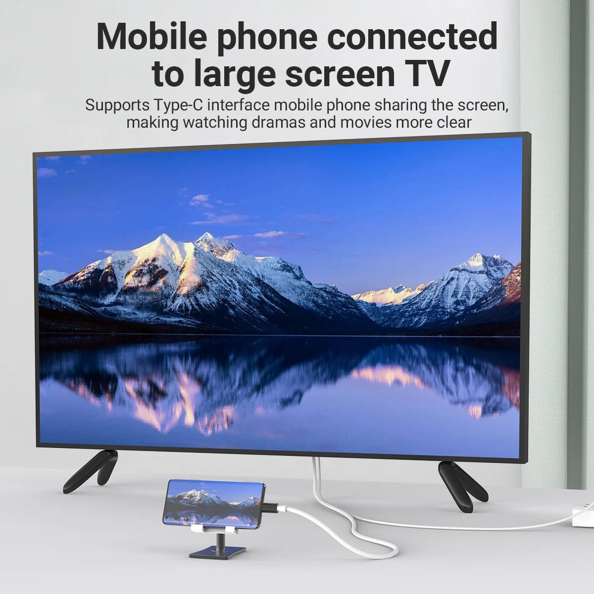 HDMI Adapter Type C to HDMI Cable 5V USB Charging Portable Game TV Dock 4K HD for Steam Deck,IMac,IPad Pro,Surface Switch/OLED