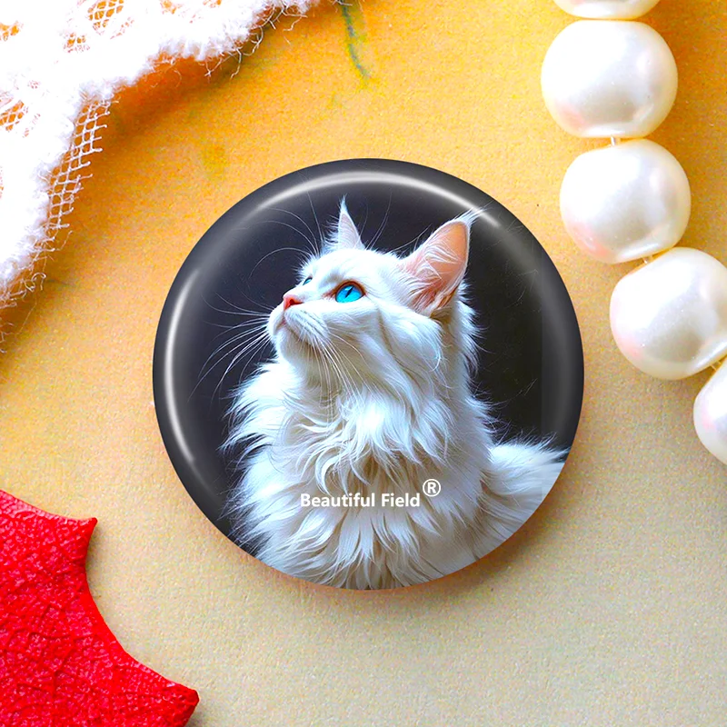 DIY Round Glass Cabochon Set for Handmade Photo Crafts - Assorted Sizes