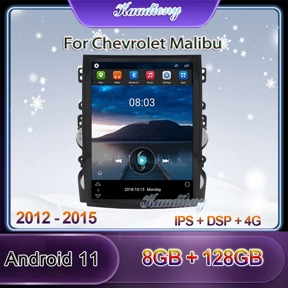 

Kaudiony 12.1" Tesla Style Android 11 For Chevrolet Malibu Car Dvd Multimedia Player Auto GPS Navigation Stereo 4G DSP 2012-2015