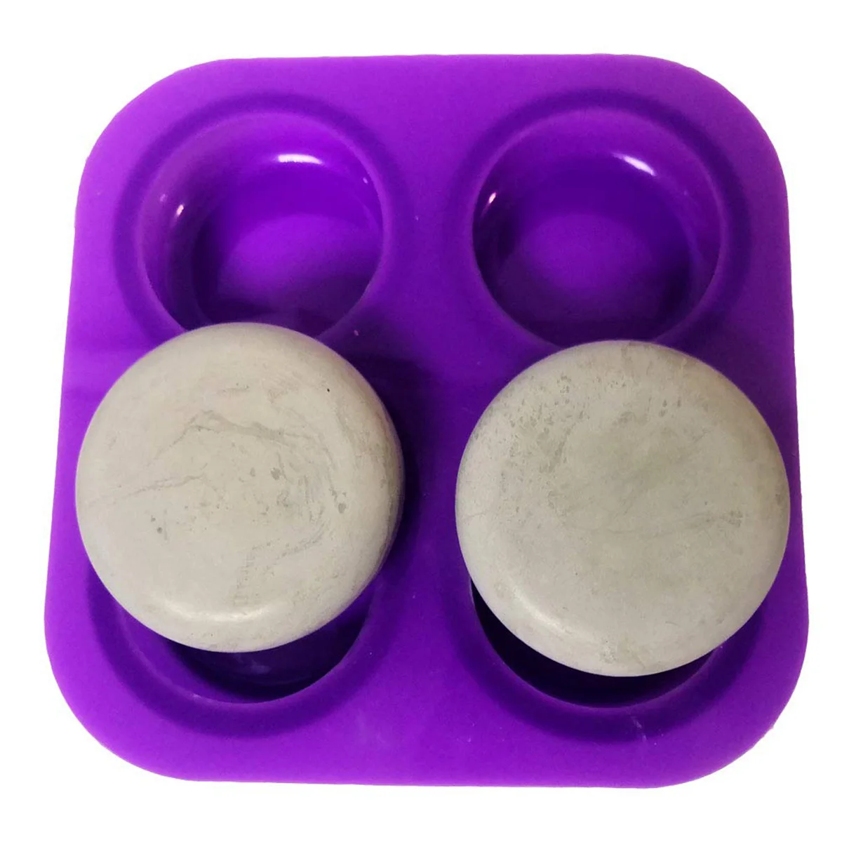 Concrete Molds Silicone Mold 4 Cavities Making Round Hedgehogs Cement Or Plaster Stones Mandala Dot Painting