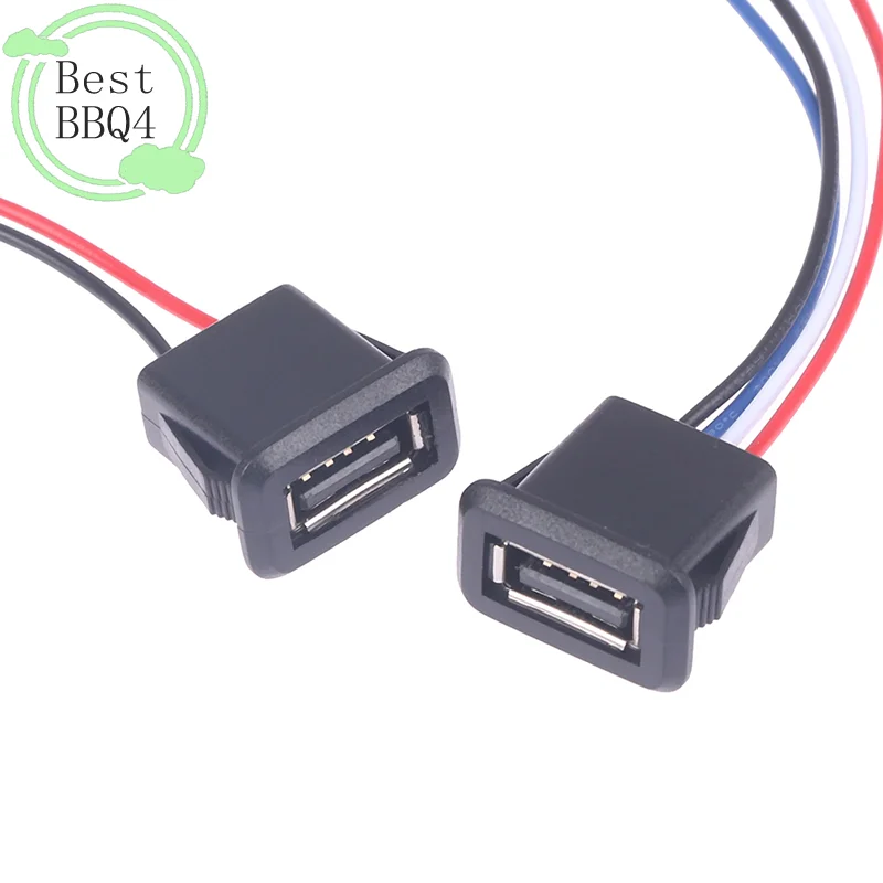 1Pcs USB 2.0 여성용 전원 잭 USB2.0 충전 포트 커넥터(케이블 포함) USB 충전기 소켓 도매(1BBQ4)