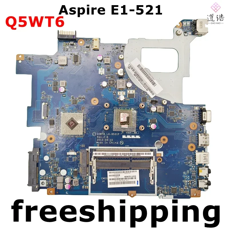 LA-8531P For Acer Aspire E1-521 Laptop Motherboard Q5WT6 NBY1G11001 DDR3 Mainboard 4 LA-8531P For Acer Aspire E1-521 Laptop Motherboard Q5WT6 NBY1G11001 DDR3 Mainboard - Image 2