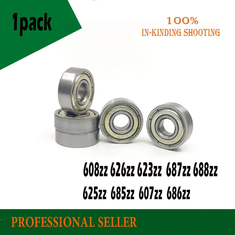 

4-40pcs Ball Bearing 608ZZ 623ZZ 626ZZ 687ZZ 607zz Deep Groove Miniature Bearings For Skateboard Scooter 3D Printers Bearings