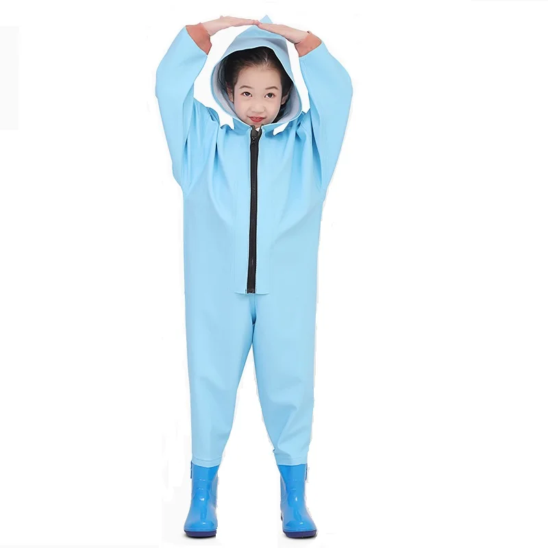 Children Fishing Wader Kids Pant With Rain Boots Child Playing Sand Pants Water Sports Trousers Garden Beach Playing Jumpsuit