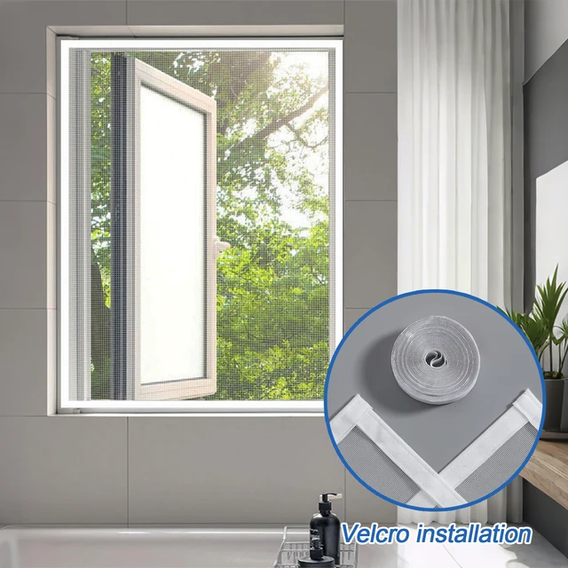 Window mosquito net, summer mosquito prevention, window screen, self-adhesive mosquito net, durable 2