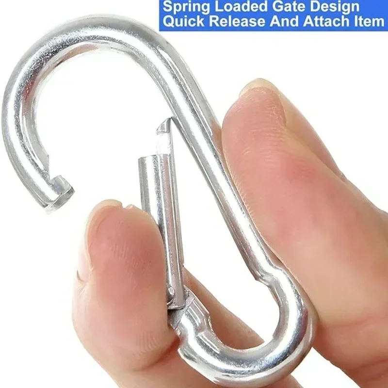 1-50Pcs Mini Carabiner Keychain Alluminum Alloy D-ring Buckle Spring Carabiner Snap Hook Clip Keychains Outdoor Camping Tool 4