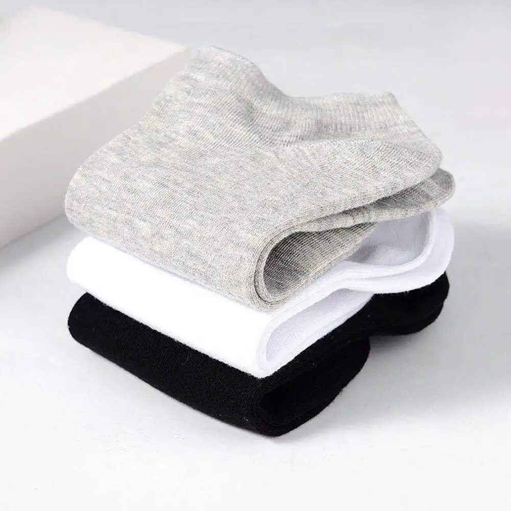 

5 Pairs Crew Socks Simple Cotton Soft Unisex Low Cut Crew Socks for Outdoor Activities Sports Socks Short Socks
