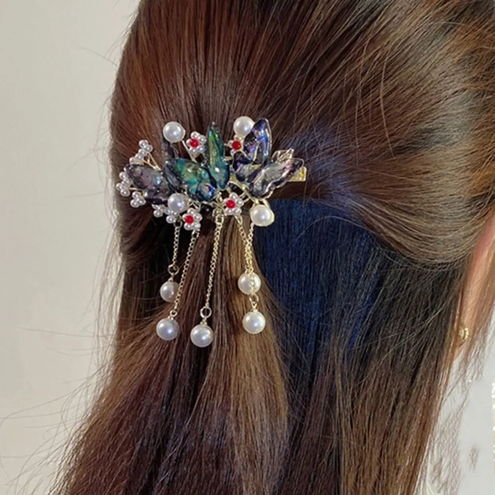 

Diamond Headwear Headdress Tassels Korean Style Hair Stick Hair Accessories Butterfly Hair Claw Hair Crab Clip