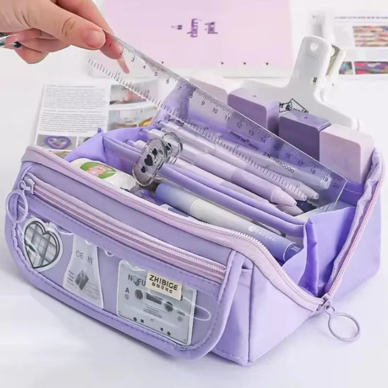 Astuccio Portamatite di Grande Capacità - Organizzatore da Scrivania Multi-Scomparto per Forniture Scolastiche e da Ufficio - immagine 2