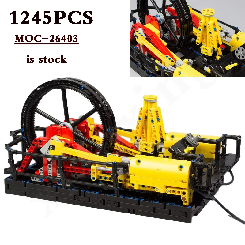 

Classic MOC-26403 Vintage Steam Engine 1245PCS Assembled Building Blocks Kids Educational Puzzle Play Jackware Boy Birthday Gift