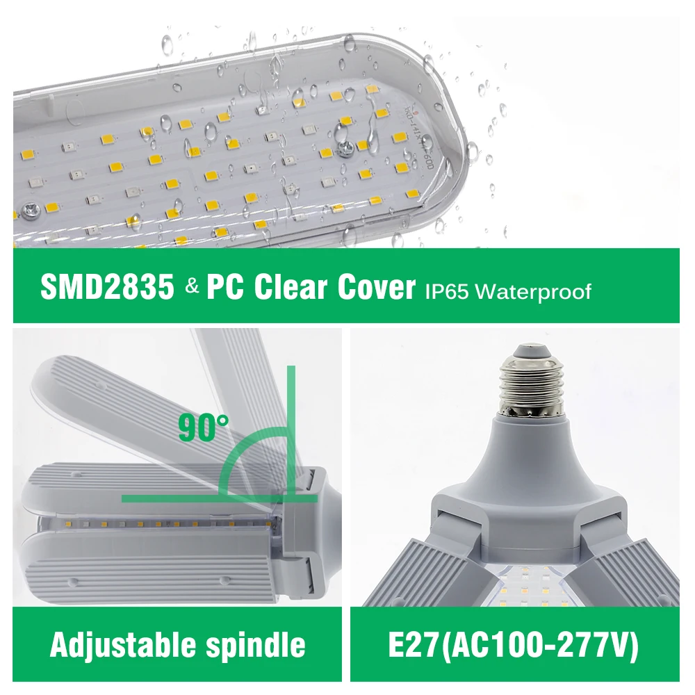 Full Spectrum Floding Plant Growing Light Set 24W 36W 48W SMD2835 For Hydroponics Vegetables Flowering Plants IP65
