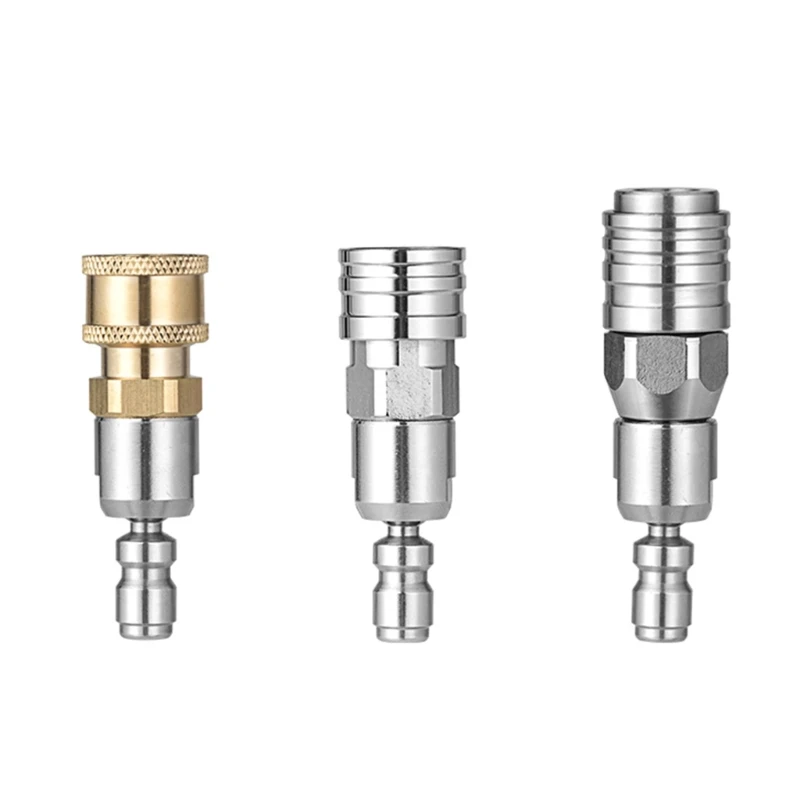 

Y1UU Adjustable Metal Adapter Versatile 1/4 Inch Quick Coupling for High Pressure Cleaning Suiatble for Car Washing